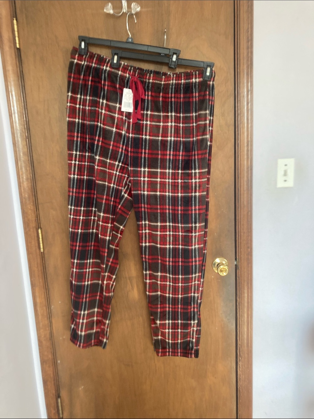 Cuddl Duds plaid print PJ pant w pockets sleepwear loungewear comfy men’s XXL